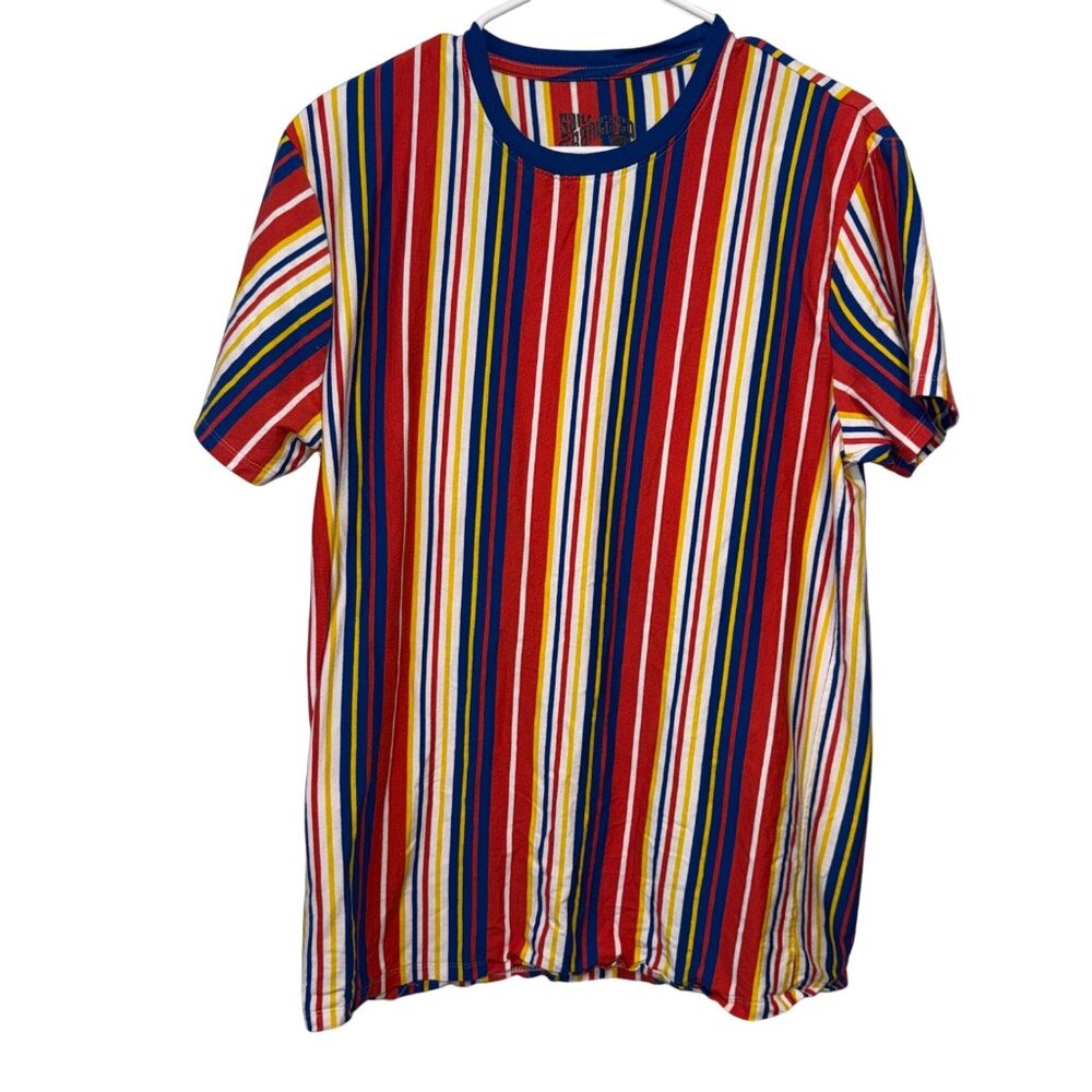 San Francisco Work Shirts Mens XL Striped Cotton T-Shirt Multicolor